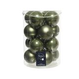 STEKLENA BUNKA DECORIS TEMNO ZELENE BARVE 16/1 FI 8 CM