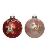 STEKLENA BUNKA DECORIS Z MEDENJAČKOM FI 8 CM SORT