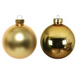 STEKLENA BUNKA DECORIS ZLATA FI 8 CM 16/1 SIJOČA/,MAT SORTIRANO