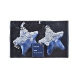 STEKLENA BUNKA DECORIS ZVEZDICA, MODRA, 9.5 CM 2/1, VZOREC, SORTIRANO