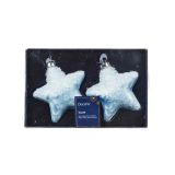 STEKLENA BUNKA DECORIS ZVEZDICA, MODRA, 9.5 CM 2/1, VZOREC, SORTIRANO