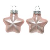 STEKLENA BUNKA DECORIS ZVEZDICA, ROZA, 4.5 CM 12/1