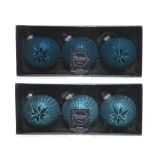 STEKLENA BUNKA MODRA Z ZVEZDO, FI 80 MM, 3/1, SORT