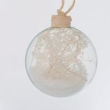 STEKLENA BUNKA, PROZORNA S CVETJEM, FI 8 CM, SORT