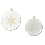 STEKLENA BUNKA R+W TRANPARENTNA FI 125 MM Z ZVEZDO IN SNEGOM