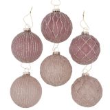 STEKLENA BUNKA, ROZA, FI 8 CM, SORT