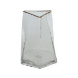 STEKLENA VAZA DECORIS 15.5 CM, PROZORNA