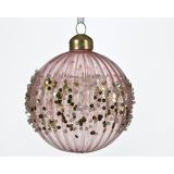 STEKLENE BUNKE ROZA BARVE, RAZLIČNE OBLIKE