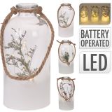 DEKORACIJA KOOPMAN STEKLENICA Z DEKORJEM Z LED LUČKAMI 23 CM