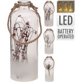 DEKORACIJA KOOPMAN STEKLENICA Z DEKORJEM Z LED LUČKAMI 31 CM