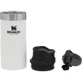 STANLEY THE CLASSIC TRIGGER-ACTION TRAVEL MUG 0.35L, POLAR BELA, VAKUUMSKO IZLOIRANA STEKLENIČKA