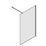 STENA SAMOSTOJEČA AQUAESTIL ZENITH WALL 110 SIVO STEKLO ČRNI PROF.