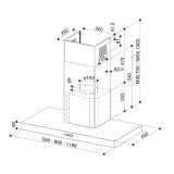 STENSKA KUHINJSKA NAPA FABER STILO COMFORT BK MATT A90