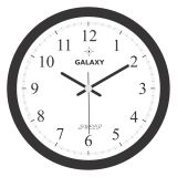 STENSKA URA GALAXY ABS BELA FI 35 CM SIV/ČRN OKVIR