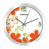 STENSKA URA TIMEGOLD TIMEGOLD TG131-S5 ALU OKVIR ORANŽEN DEKOR 30CM