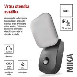 STENSKA VRTNA SVETILKA EMOS LED 12.8W,IP44, 900LM WALL MOUNTED