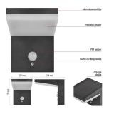 STENSKA VRTNA SVETILKA EMOS LED IP44,SOLAR, WALL MOUNTED
