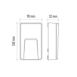 STENSKA VRTNA SVETILKA EMOS ORIENTACIJSKA 3W NW PRAVOKOTNA P., ANTRACIT