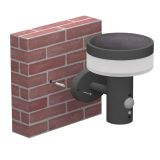 STENSKA VRTNA SVETILKA EMOS TERION S PIR SENZORJEM 12.5 X 14.7 X 14.6 CM