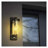 STENSKA VRTNA SVETILKA EMOS ZALA LED SENZOR1XE27 12.8X8X27 CM 15W