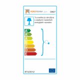 STENSKA VRTNA SVETILKA FEROTEHNA VZN3 KROGLA FI200 TRANSP. PVC ZIDNA KONZOLA ČRNA