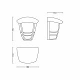 STENSKA VRTNA SVETILKA PHILIPS 15387/31/16 CREEK 1X60W E27 BELA