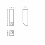 STENSKA VRTNA SVETILKA PHILIPS 16933/87/16 FEATH SENZOR 1X18W E27 SIVA