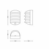 STENSKA VRTNA SVETILKA PHILIPS 16938/93/16 FOLIAG SENZOR 1X20W E27 ANTRACIT