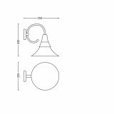 STENSKA VRTNA SVETILKA PHILIPS 17258/42/16 FOWL 1X20W E27 ČRNA