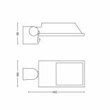 STENSKA VRTNA SVETILKA PHILIPS 17516/87/16 BOTANIC 2X23W E27 SIVA