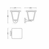 STENSKA VRTNA SVETILKA PHILIPS COTTAGE 1X4.5W LED 15480/30/16 ČRNA