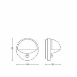 STENSKA VRTNA SVETILKA JUNE 16246/87/16 S SENZORJEM SIVA