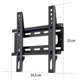 STENSKI NOSILEC ZA TV, TRDEN, 117 CM (46") DO 25 KG, RAZMIK MED STENO 2,5 CM
