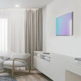 STENSKI NOSILEC ZA TV, TRDEN, 122 CM (48") DO 25 KG, RAZMIK MED STENO 2,3 CM
