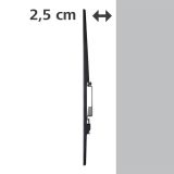STENSKI NOSILEC ZA TV, TRDEN, 191 CM (75") DO 40 KG, RAZMIK MED STENO 2,5 CM