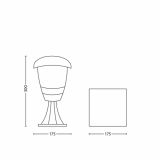 STOJEČA VRTNA SVETILKA PHILIPS 15382/30/16 CREEK 1X60W E27 ČRNA