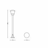 STOJEČA VRTNA SVETILKA PHILIPS 15383/31/16 CREEK 1X60W E27 BELA