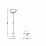 STOJEČA VRTNA SVETILKA PHILIPS 15385/31/16 CREEK 3X60W E27 BELA