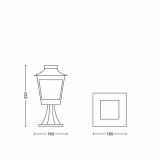 STOJEČA VRTNA SVETILKA PHILIPS 15402/86/16 HEDGE 1X53W E27 RJA