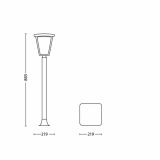 STOJEČA VRTNA SVETILKA PHILIPS COTTAGE 1X4.5W LED 15484/30/16 ČRNA