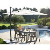 SENČNIK NATERIAL STRANSKI AURA 290X290 BEL ALU, JEKLO, 250G