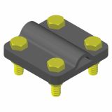 STRELOVODNI PRIBOR HERMI SPONKA KRIŽNA KON03 48X48 M6 RF VIJ. FI 8-10MM RF-V