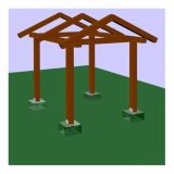 VEZNI ELEMENT ŽELEZNINA PODSTAVEK S PALICO 20X18 CM