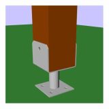 VEZNI ELEMENT ŽELEZNINA PODSTAVEK Z NOGO 20X18 CM