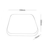 STROPNA LED LUČ, KVADRAT, 48W OPAL+ DALJINSKI UPRAVLJALEC