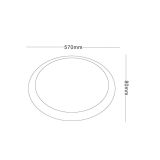 STROPNA LED LUČ, OKROGLA, 72W STAR + DALJINSKI UPRAVLJALEC