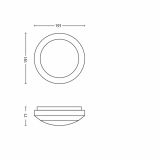 STROPNA VRTNA SVETILKA PHILIPS HALO 1X3W INOX, LED