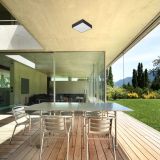 STROPNA VRTNA SVETILKA RABALUX TARTU 18W ČRNA KVADRATNA