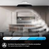 STROPNI VENTILATOR BRILONER AXEL LED 18W, ČRN