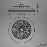 STROPNI VENTILATOR BRILONER GALA LED 15W BELA